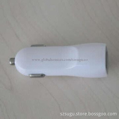 Single USB car charger, 10-24V input, 5V, 1,000mA output